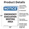 Signmission Emergency Evacuation Meeting Area, 10 in W x Rectangle, Aluminum OS-2PACK-NS-A-1014-V-11790 - alternate 2